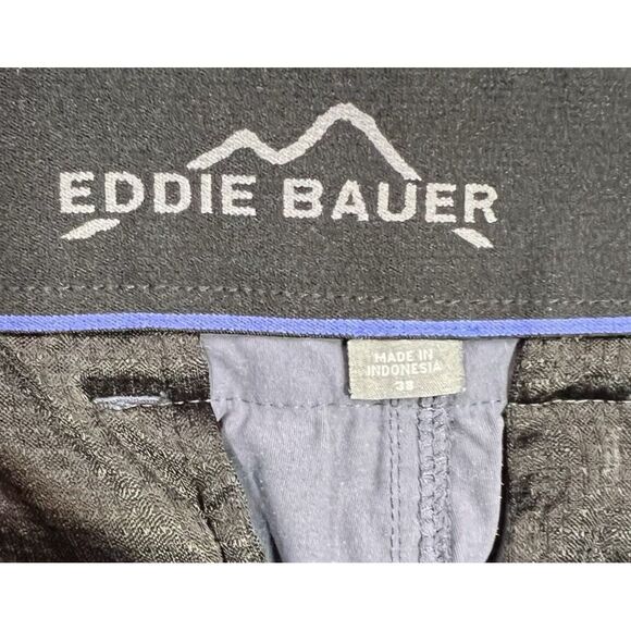 Eddie Bauer Adventure Trek Cargo Shorts Men's 38W Khaki 10" Inseam Charcoal Gray - Picture 2 of 8